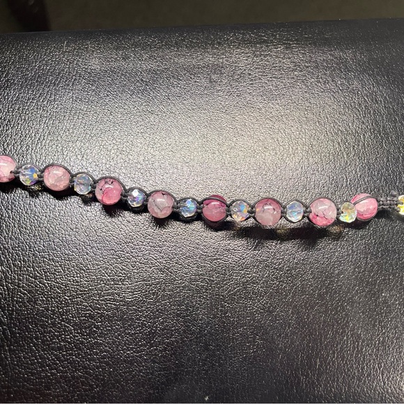 Pink Hemp Style Beaded Bracelet - Picture 3 of 3